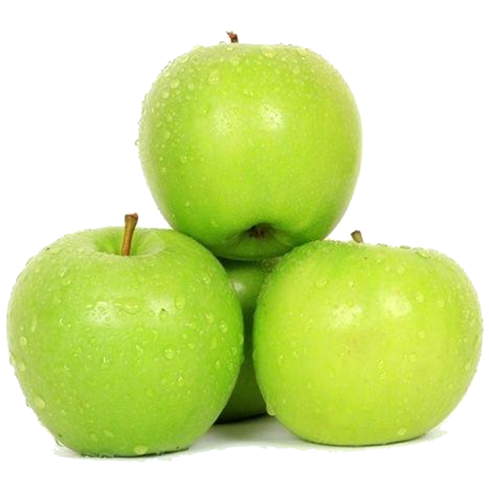 Green juicy organic Granny Smith Apples. Raw fruit background